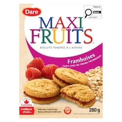 Dare Biscuits Maxi Fruits aux Framboises 280 g, 1,07 $/100g