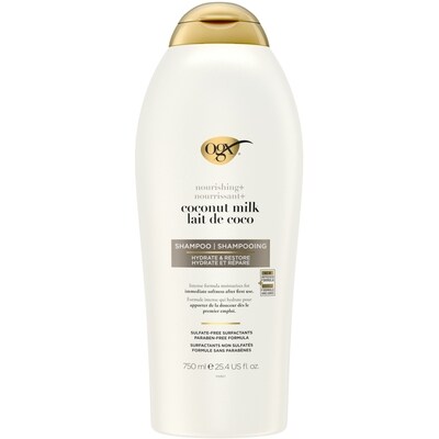 Ogx Shampooing nourrissant + lait de coco 752 ml, 2,86 $/100ml