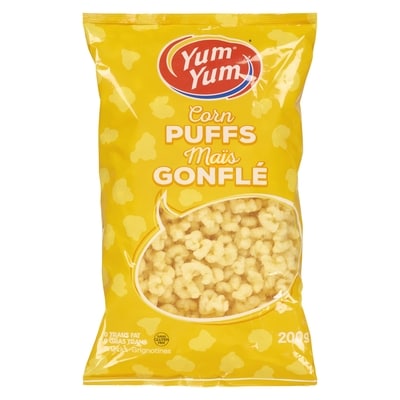 Yum Yum Snacks Corn Puffs 200 g, $1.75/100g