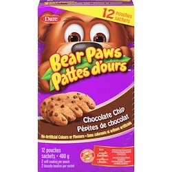 Dare Biscuits Pattes d’ours Pépites de chocolat 480 g, 1,35 $/100g