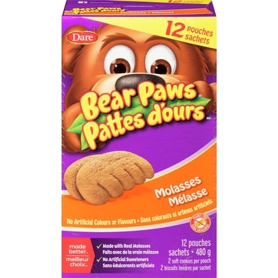 Dare Bear Paws Molasses Cookies 480 g, $1.14/100g