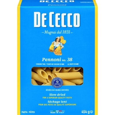 De Cecco Pâtes Pennoni no. 38 454 g, 0,72 $/100g