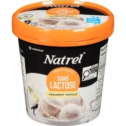 Natrel Crème glacée sans lactose Vraiment Vanille 473 ml, 1,48 $/100ml