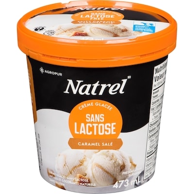 Natrel Crème glacée Sans lactose Caramel salé 473 ml, 1,48 $/100ml