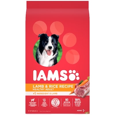 Iams Nourriture sèche pour chiens adultes avec agneau et riz 6.8 kg, 0,53 $/100g