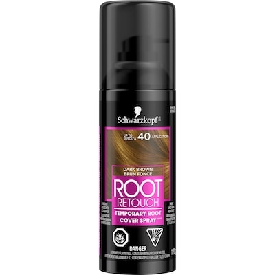 Schwarzkopf Root Retouch, Root Cover Spray. Temporary Hair Colour, Dark Brown 120 g, $10.00/100g