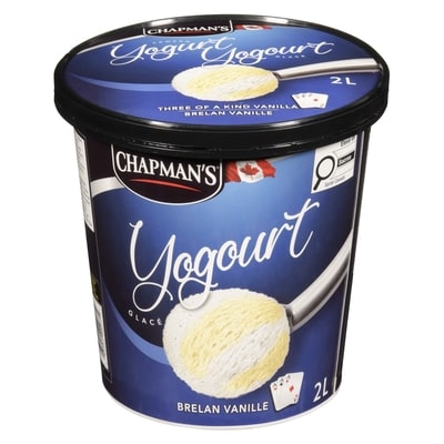 Chapman’s Yogurt glacé brelan vanille 2 l, 0,30 $/100ml
