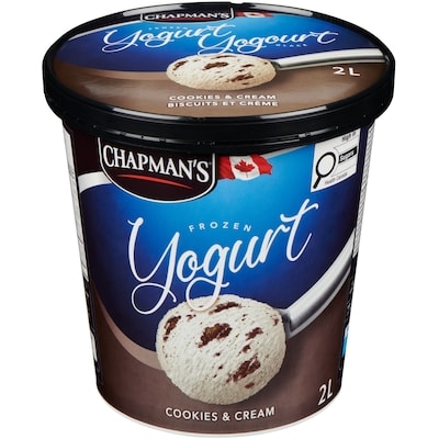 Chapmans Frozen Yogurt Cookies & Cream 2 l, $0.30/100ml