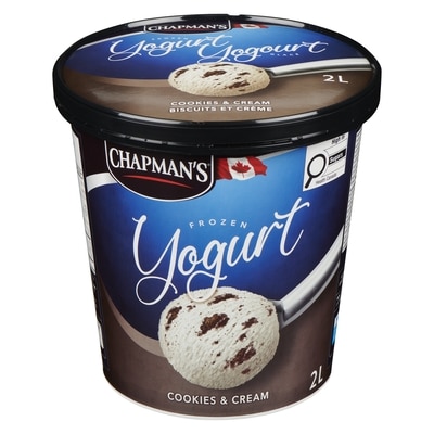 Chapmans Frozen Yogurt Cookies & Cream 2 l, $0.42/100ml