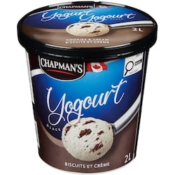 Chapman’s Yogurt glacé biscuits et crème 2 l, 0,25 $/100ml