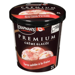Chapman’s Premium crème glacé tarte sablée à la fraise 2 l, 0,28 $/100ml