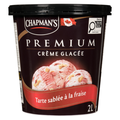 Premium crème glacé tarte sablée à la fraise