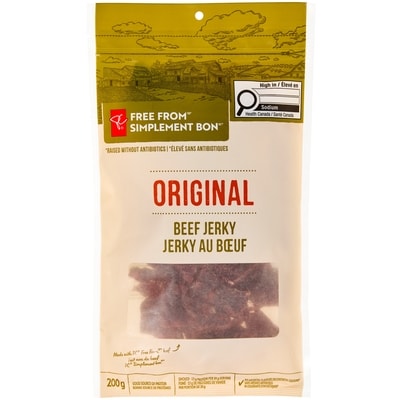 President's Choice Free From Original Beef Jerky 200 g, $6.75/100g