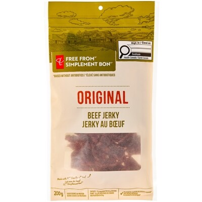 le Choix du Président Jerky au bœuf Simplement bon, original 200 g, 7,25 $/100g