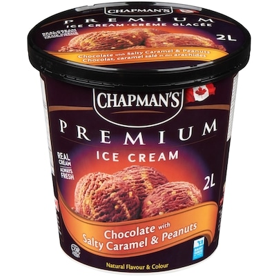 Chapmans Premium Chocolate, Salty Caramel & Peanuts Ice Cream 2 l, $0.30/100ml