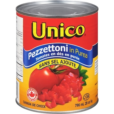 Unico Tomates en Dés en Purée Sans Sel Ajouté 796 ml, 0,34 $/100ml