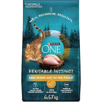 Purina ONE Véritable Instinct sans Grains Poulet, Nourriture Sèche pour Chats 6,53 kg 6.53 kg, 0,69 $/100g