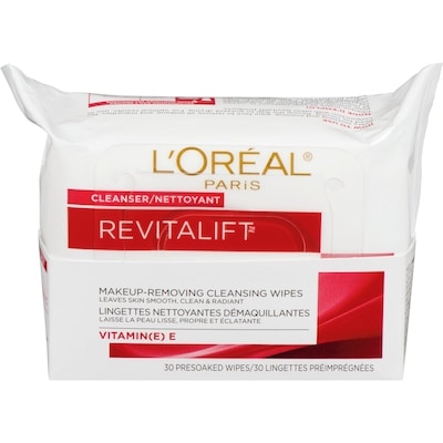 L’Oréal L'OréalParis Revitalift Lingettes Nettoyantes Démaquillantes 30 Lingettes Préimprégnées 1 ea, 10,19 $/1ch