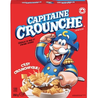 Captaine crounche Céréales de maïs et d'avoine sucrées 350 g, 1,65 $/100g