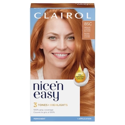 Nice N' Easy Nice'n Easy 8SC Medium Copper Blonde, Permanent Hair Dye, Superior Natural Looking Colour 1 ea, $8.74/1ea