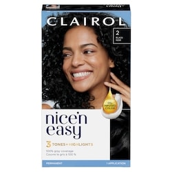Nice'n Easy 2 Black, Permanent Hair Dye, Superior Natural Looking Colour