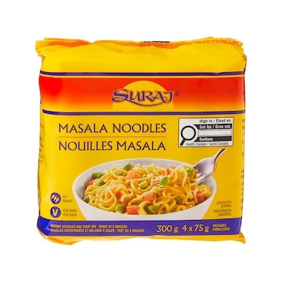 Suraj Nouilles masala 300 g, 0,50 $/100g