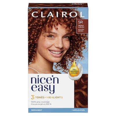 Clairol Nice'n Easy 5R Acajou Moyen, Coloration permanente, Couleur d'aspect naturel supérieur 1 ea, 9,00 $/1ch