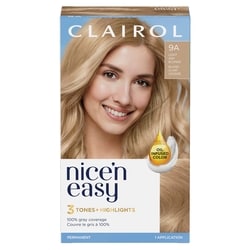 Nice'n Easy 9A Light Ash Blonde, Permanent Hair Dye, Superior Natural Looking Colour