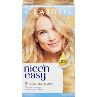 Nice N' Easy Nice'n Easy 9 Light Blonde, Permanent Hair Dye, Superior Natural Looking Colour 1 ea, $7.00/1ea