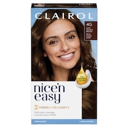Nice'n Easy 4G Dark Golden Brown, Permanent Hair Dye, Superior Natural Looking Colour