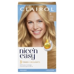 Nice'n Easy 8 Medium Blonde, Permanent Hair Dye, Superior Natural Looking Colour