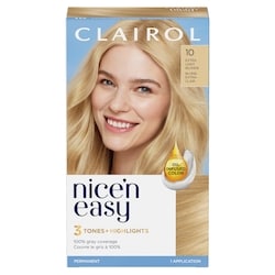 Nice'n Easy 10 Extra Light Blonde, Permanent Hair Dye, Superior Natural Looking Colour