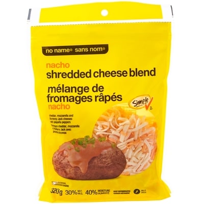 Sans Nom Mélange de fromages nacho râpé 320 g, 1,81 $/100g