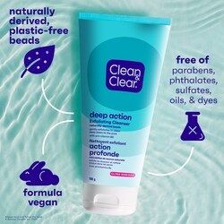 Clean & Clear Deep Action Exfoliating Cleanser - 198 g | No Frills