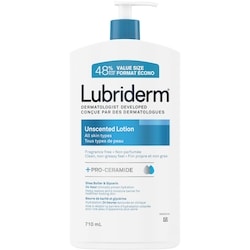 Lubriderm Unscented Lotion Normal to Dry Skin Fragrance Free, Value Size 710 ml, $1.97/100ml