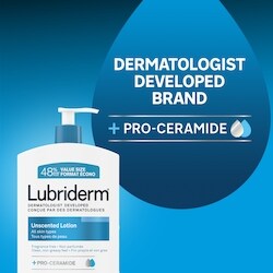 Lubriderm Unscented Lotion Normal to Dry Skin Fragrance Free