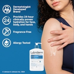 Lubriderm Unscented Lotion Normal to Dry Skin Fragrance Free
