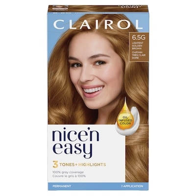 Nice N' Easy Nice'n Easy 6G Lightest Golden Brown, Permanent Hair Dye, Superior Natural Looking Colour 1 ea, $8.74/1ea