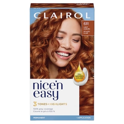 Nice N' Easy Nice'n Easy 6R Light Auburn, Permanent Hair Dye, Superior Natural Looking Colour 1 ea, $7.00/1ea
