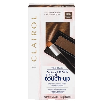 Clairol Root Touch-Up Châtain Moyen, Poudre cache-repousse temporaire, #1 retouche racines au Canada, Couvre instantannément les racines et les cheveux gris 1 ea, 11,89 $/1ch
