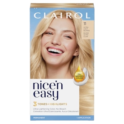 Nice N' Easy Nice'n Easy 11 Ultra Light Blonde, Permanent Hair Dye, Superior Natural Looking Colour 1 ea, $8.74/1ea