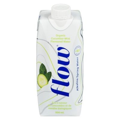 Flow Water Flow Flavoured Water Organic Cucumber-Mint 500 ml, $0.40/100ml