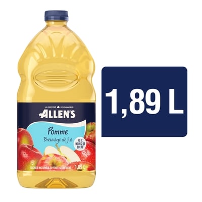 Allen’s Breuvage au jus de pomme 35 % moins de sucre 1.89 l, 0,26 $/100ml