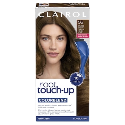 Clairol Root Touch-Up 5G Châtain Moyen Doré, Coloration permanente, #1 retouche racines au Canada, Couvre les cheveux gris à 100% 1 ea, 8,00 $/1ch