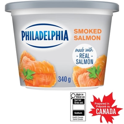 Philadelphia Produit De Fromage À La Crème Velouté Saumon Fumé 340 g, 2,14 $/100g