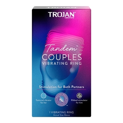 Trojan Vibrations Tandem Anneau Vibrateur Pour Les Couples 1 ea, 12,99 $/1ch
