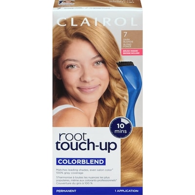 Clairol Root Touch-Up 7 Dark Blonde, Permanent Hair Colour, Canada's #1 Root Touch Up Brand, 100% gray coverage 1 ea, $7.00/1ea