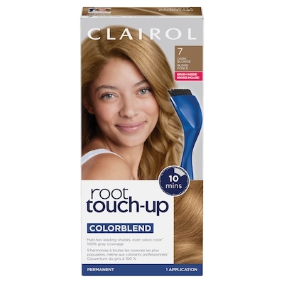 Clairol Root Touch-Up 7 Blond Foncé, Coloration permanente, #1 retouche racines au Canada, Couvre les cheveux gris à 100% 1 ea, 7,00 $/1ch
