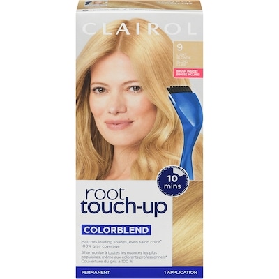 Clairol Root Touch-Up 9 Light Blonde, Permanent Hair Colour, Canada's #1 Root Touch Up Brand, 100% gray coverage 1 ea, $11.49/1ea