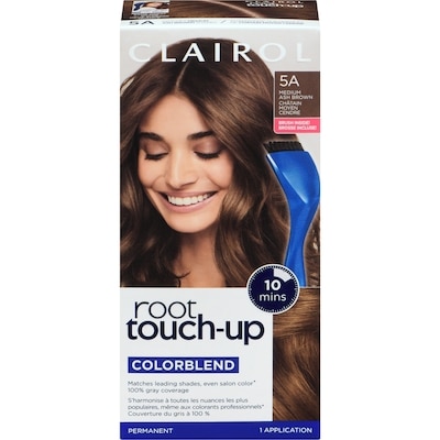 Clairol Root Touch-Up 5A Medium Ash Brown, Permanent Hair Colour, Canada's #1 Root Touch Up Brand, 100% gray coverage 1 ea, $8.00/1ea